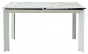 Стол CREMONA 160 KL-188 Контрастный мрамор / белый каркас, ®DISAUR в Миассе - miass.mebel-74.com | фото