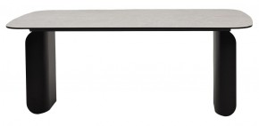 Стол NORD 200 TL-102 Бежевый мрамор, испанская керамика / черный каркас, ®DISAUR в Миассе - miass.mebel-74.com | фото