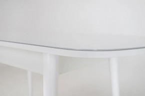 Стол раскладной со стеклом (опоры массив цилиндрический) "Хоста" в Миассе - miass.mebel-74.com | фото