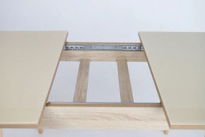 Стол раскладной со стеклом (опоры массив цилиндрический) "Хоста" в Миассе - miass.mebel-74.com | фото
