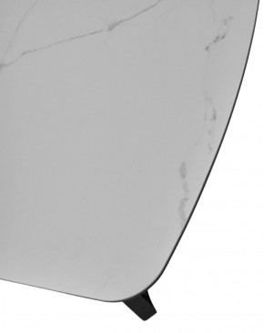 Стол RASMUS 160 TL-45 Белый мрамор, испанская керамика / черный каркас, ®DISAUR в Миассе - miass.mebel-74.com | фото