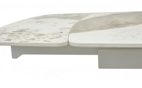 Стол RIVOLI 140 GLOSS LUXURY PANDORA SOLID CERAMIC / WHITE, ®DISAUR в Миассе - miass.mebel-74.com | фото