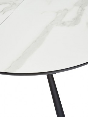Стол VOLAND BIANCO TL-45 испанская керамика/ BLACK "белый мрамор" М-City в Миассе - miass.mebel-74.com | фото