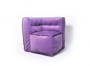 Угловое модульное бескаркасное кресло Комфорт (Фиолет велюр) в Миассе - miass.mebel-74.com | фото