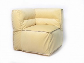 Угловое модульное бескаркасное кресло Комфорт (Желтый велюр) в Миассе - miass.mebel-74.com | фото