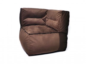 Угловое модульное бескаркасное кресло Комфорт (Шоколад велюр) в Миассе - miass.mebel-74.com | фото
