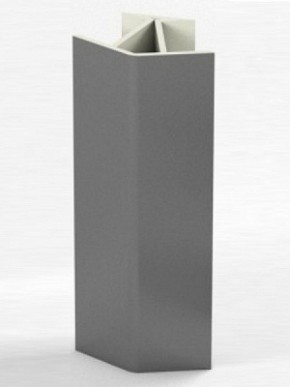 Угловое соединение для цоколя 135 гр. h100 мм (Алюминий, Белый, Черный, Сонома) в Миассе - miass.mebel-74.com | фото