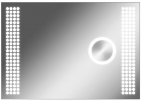 Зеркало Cosmo 100 alum (линза) с подсветкой Sansa (SCL1026Z) в Миассе - miass.mebel-74.com | фото