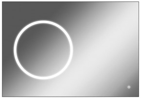 Зеркало Eclipse 100 black с подсветкой Sansa (SE1032Z) в Миассе - miass.mebel-74.com | фото