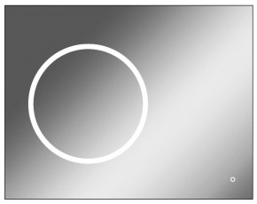 Зеркало Eclipse 90 black с подсветкой Sansa (SE1031Z) в Миассе - miass.mebel-74.com | фото