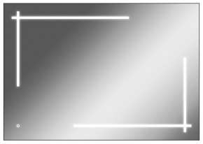 Зеркало Ray 100 black с подсветкой Sansa (SR1035Z) в Миассе - miass.mebel-74.com | фото